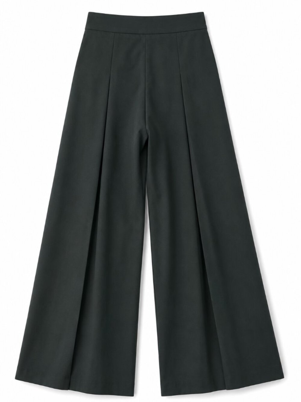 Zara Dark Green Extra Wide Leg Dress Pants High Rise Tailored S - Picture 5 of 8